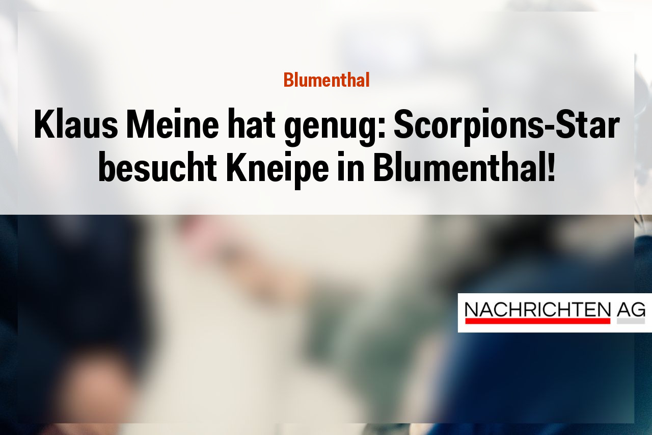 Klaus Meine hat genug: Scorpions-Star besucht Kneipe in Blumenthal!